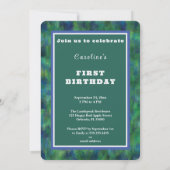 Taurus 1st Birthday Photo Impressionist Gold  Invi 招待状 (裏面)