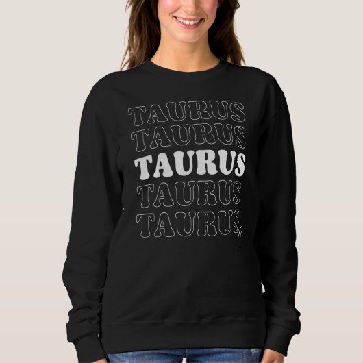 Taurus Afアパレ男性へルと女性の〔占星術の〕十二宮図サインG スウェットシャツ (正面)