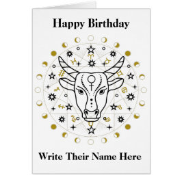 Taurus Astrology誕生日カード4月20日～5月20日
