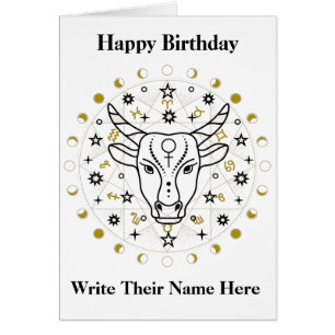 Taurus Astrology誕生日カード4月20日~5月20日