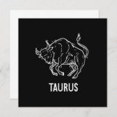Taurus Astrology Birthday Gift Zodiac Signs 招待状 (正面/裏面)