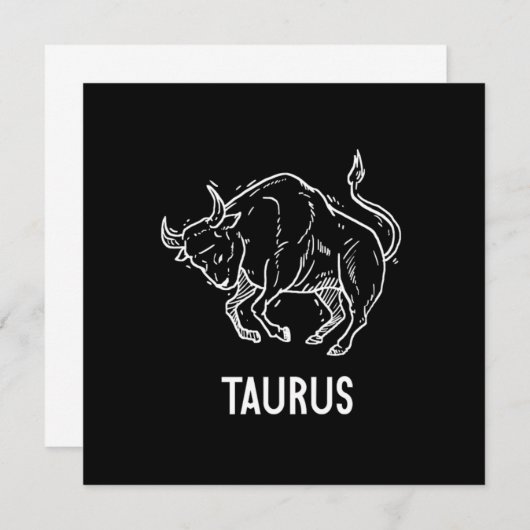 Taurus Astrology Birthday Gift Zodiac Signs 招待状 (正面/裏面)