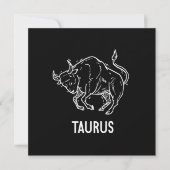 Taurus Astrology Birthday Gift Zodiac Signs 招待状 (正面)