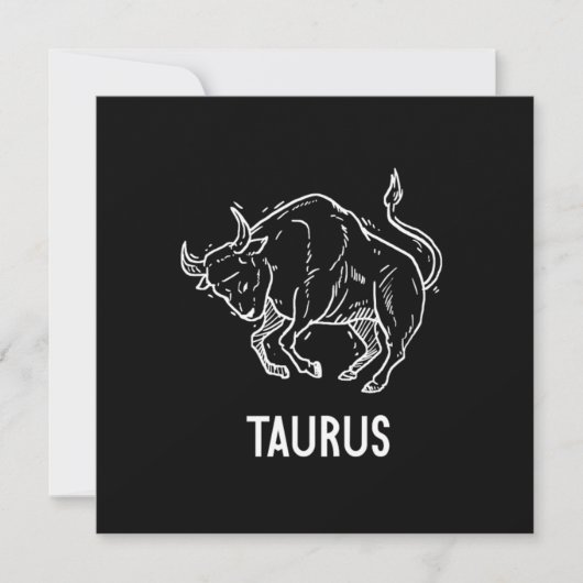 Taurus Astrology Birthday Gift Zodiac Signs 招待状 (正面)