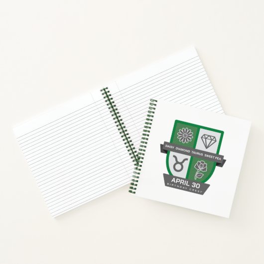 Taurus Birthday Crest™ for April 20-30 ノートブック (内部)