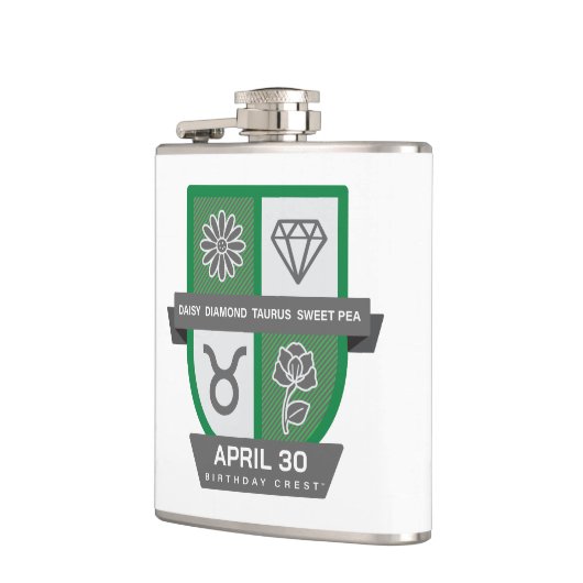 Taurus Birthday Crest™ for April 20-30 フラスク (左)