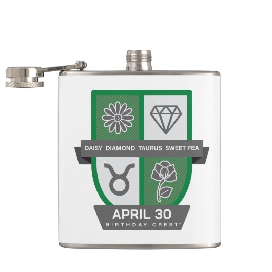 Taurus Birthday Crest™ for April 20-30 フラスク (オープン)