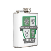 Taurus Birthday Crest™ for April 20-30 フラスク (右)