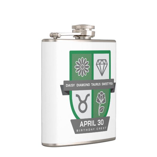 Taurus Birthday Crest™ for April 20-30 フラスク (右)