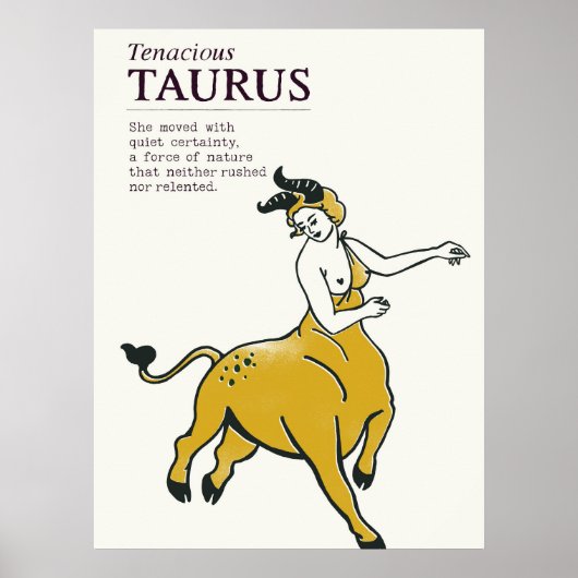Taurus Bull〔占星術の〕十二宮図サインボホシック占星術ポスター ポスター (正面)