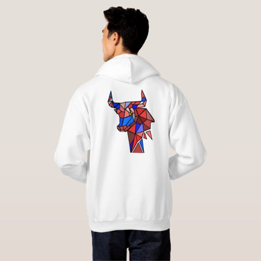 Taurus Bull Icon – Powerful Zodiac Identity パーカ (裏面フル)