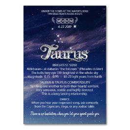 Taurus Centerpieceテーブルカード テーブルナンバー