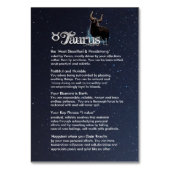 Taurus Centerpieceテーブルカード テーブルナンバー (裏面)