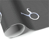 Taurus Chromeのような〔占星術の〕十二宮図サインオンカーボンファイバー ラッピングペーパー (ロールコーナー)