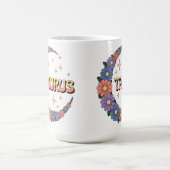 Taurus Crescent Moon Flowers Morphing Mug モーフィングマグカップ (中央)