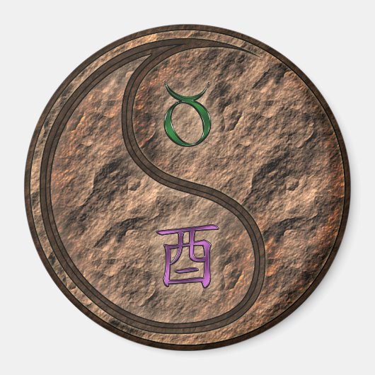 Taurus & Earth Rooster マグネット (正面)