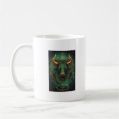 Taurus Emerald and Gold Astrology Coffee Cup コーヒーマグカップ (左)