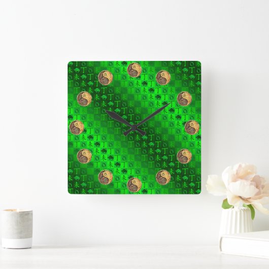 Taurus & Fire Goat スクエア壁時計 (ホーム)