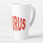 Taurus - Firey Orange Yellow Blue カフェラテマグ (右アングル)