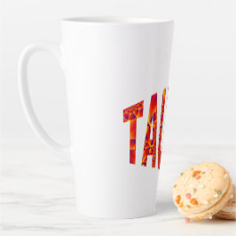 Taurus - Firey Orange Yellow Blue カフェラテマグ