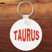 Taurus - Firey Orange Yellow Blue キーホルダー (正面)