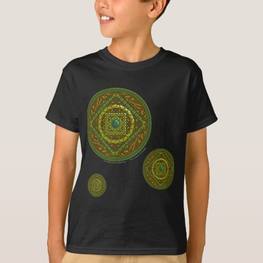 Taurus Mandala Kidとベビーダークシャツ Tシャツ (正面)