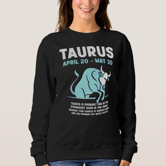 Taurus Merchandise Season〔占星術の〕十二宮図Sign Astrograph スウェットシャツ (正面)