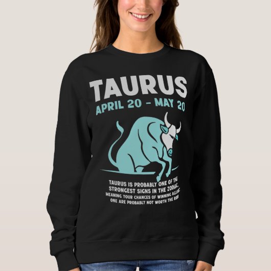 Taurus Merchandise Season〔占星術の〕十二宮図Sign Astrograph スウェットシャツ (正面)