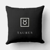 Taurus – Minimalist Zodiac Decorative Pillow クッション (裏面)