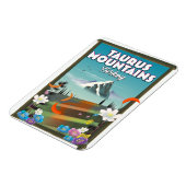 Taurus Mountainsトルコ旅行ポスター。 マグネット (左側)