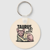 Taurus Sphynx Cat Zodiac Attitude Illustration キーホルダー (裏面)