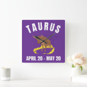 Taurus star sign スクエア壁時計 (ホーム)