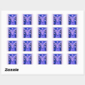 Taurus Stickers: Purple set of taurus sun stickers スクエアシール (シート)