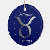 Taurus Sun記号(名前あり) セラミックオーナメント (左)