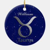 Taurus Sun記号(名前あり) セラミックオーナメント (裏面)
