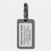 Taurus the Bull gray占星術idラゲッジタグ ラゲッジタグ (裏面縦)