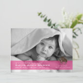 Taurus the Bull Photo Birth Announcement Card 案内状 (スタンド正面)