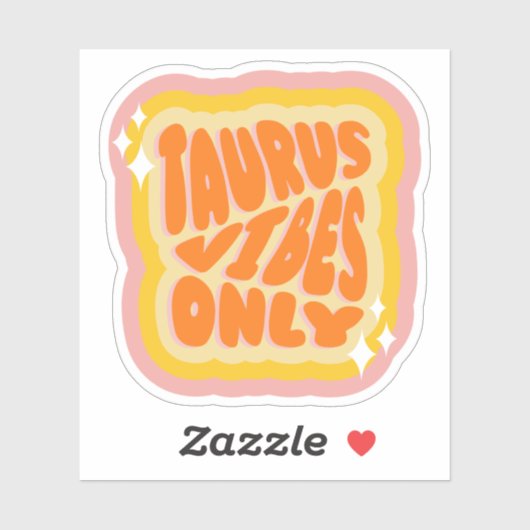 Taurus Vibes Only, Soft Girl, Aesthetic Horoscope シール (シート)