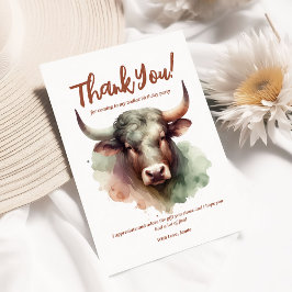 Taurus Water Color Ram〔占星術の〕十二宮図をテーマにした誕生日パーティー サンキューカード