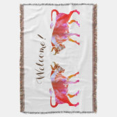 Taurus Water Color Sign Welcome スローブランケット (正面縦)