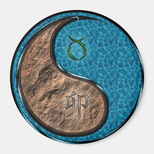 Taurus & Water Rabbit マグネット (正面)