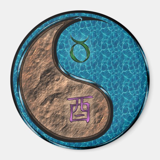 Taurus & Water Rooster マグネット (正面)