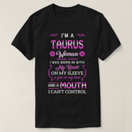 Taurus Woman, 4月5ギフト誕生日女性少女 Tシャツ (デザイン正面)
