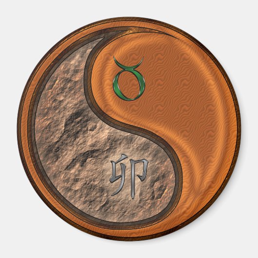 Taurus & Wood Rabbit マグネット (正面)