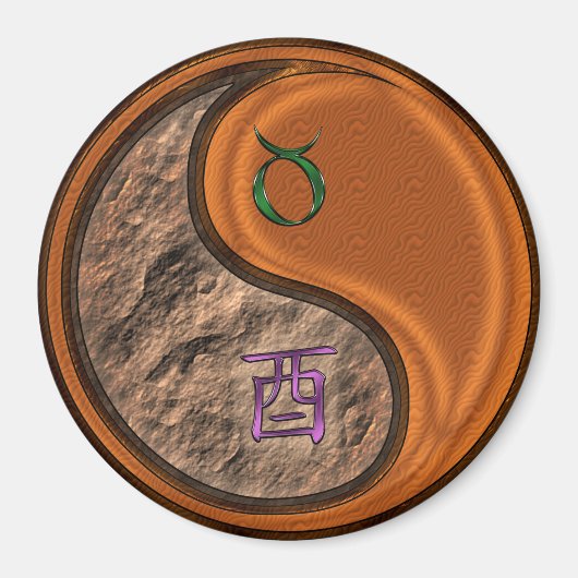 Taurus & Wood Rooster マグネット (正面)