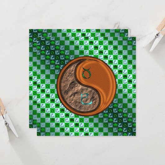 Taurus & Wood Snake カード (正面/裏面インサイチュ)