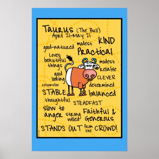 Taurus wordcloudポスター ポスター (正面)