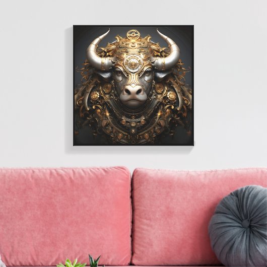 Taurus Zodiac Art Canvas キャンバスプリント (インサイチュ (リビング))