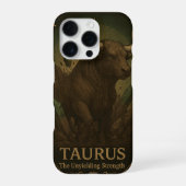 Taurus Zodiac Art – Celestial Bull of Strength iPhoneケース (裏面)