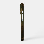 Taurus Zodiac Art – Celestial Bull of Strength iPhoneケース (左側面)